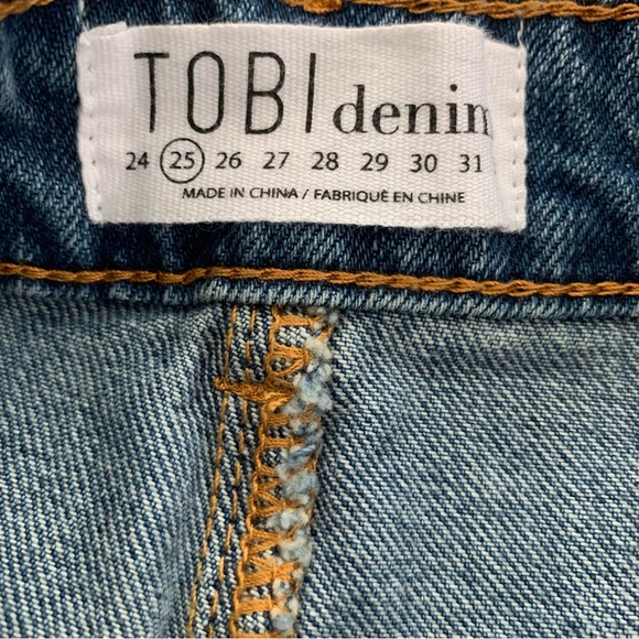 TOBI Womens Size 25 Denim Mini Skirt Blue Medium Wash NWT - Picture 6 of 9